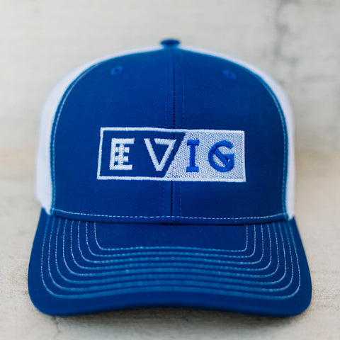 Blue Block Trucker Hat